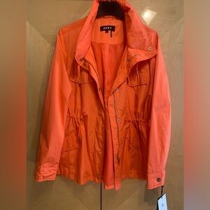 DKNY Jackets & Coats | Orange DKNY Sport Rain Jacket Coat For Women | Size: XL